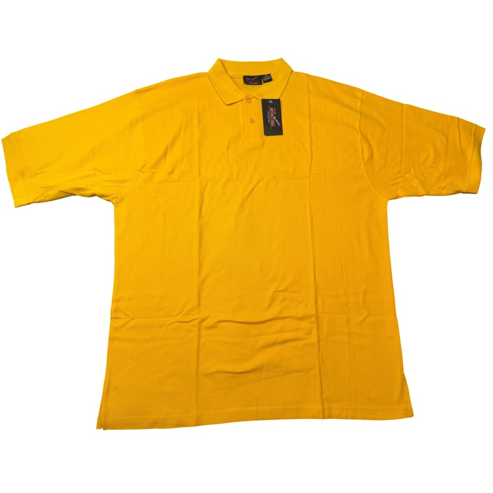 VTG Jordan Craig Collection Mens Yellow 3XL 100% Cotton Short Sleeve Polo Shirt